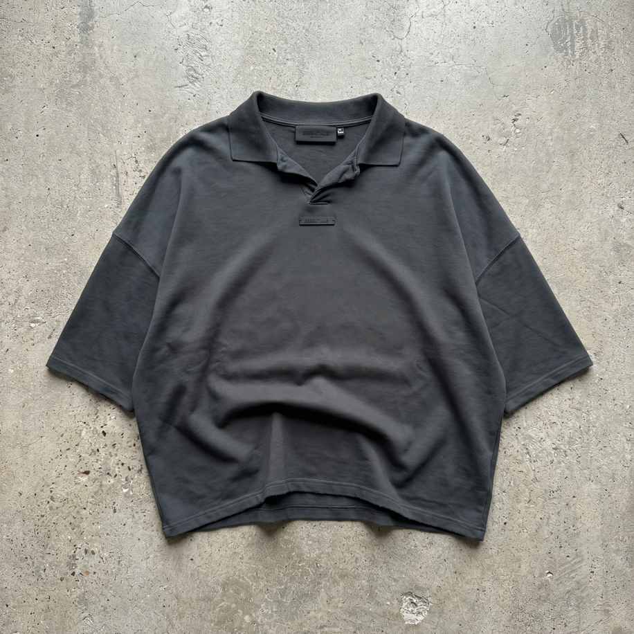 Essentials Oversize Polo Yaka(CROP KESİM)