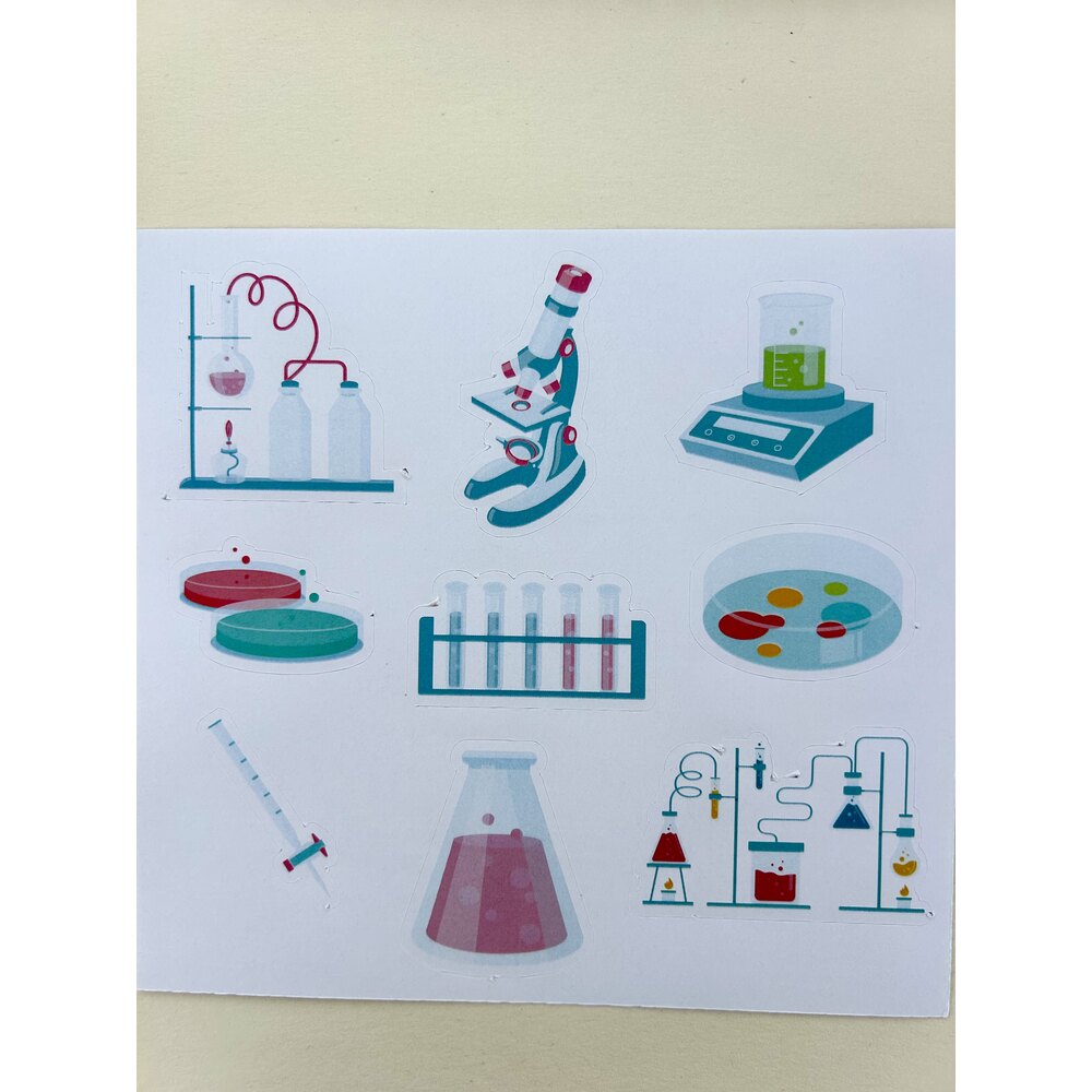 Lab Balance Sticker Biology Lab Sticker Seti | MED DESIGN