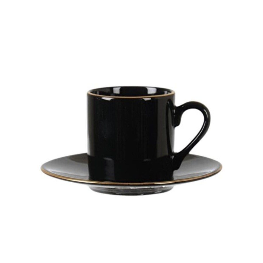Siyah 6'lı Kahve Fincan Takımı