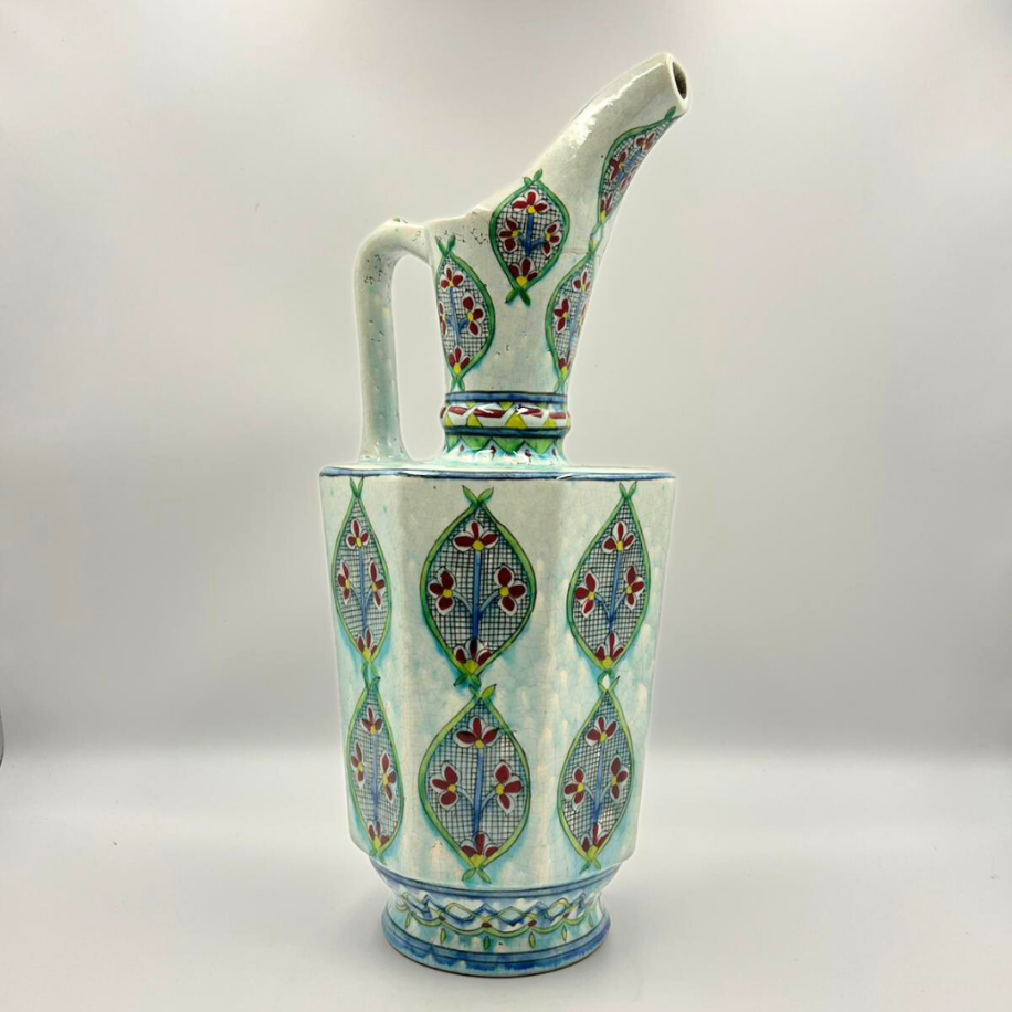 Dekoratif Seramik Zarif Fars Motifiyle Süslenmiş İbrik