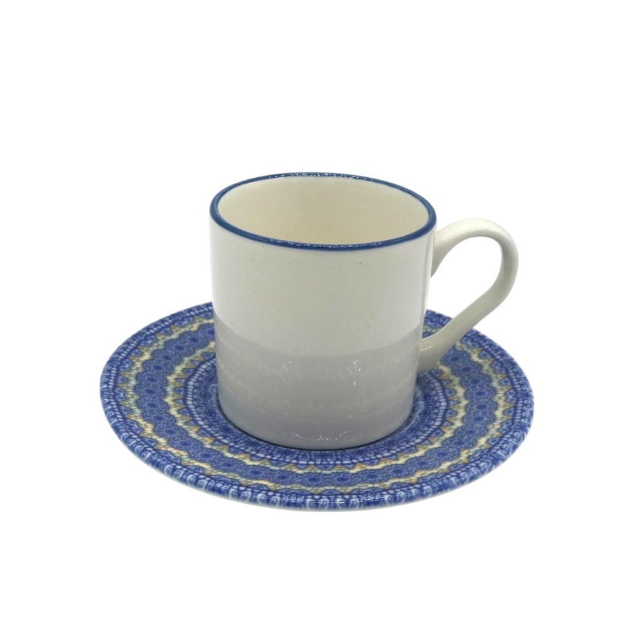 Mavi Desenli 6 Kişilik Kahve Fincan Takımı