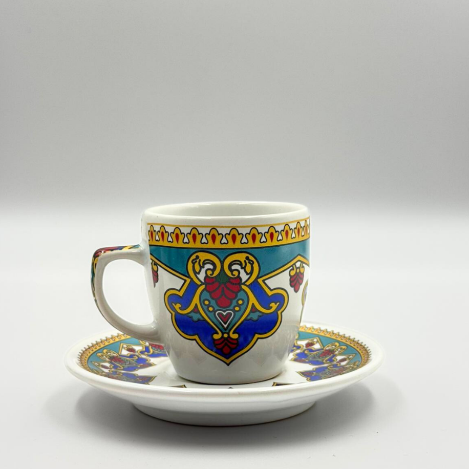 Osmanlı Motifli 6 Kişilik Kahve Fincan Takımı