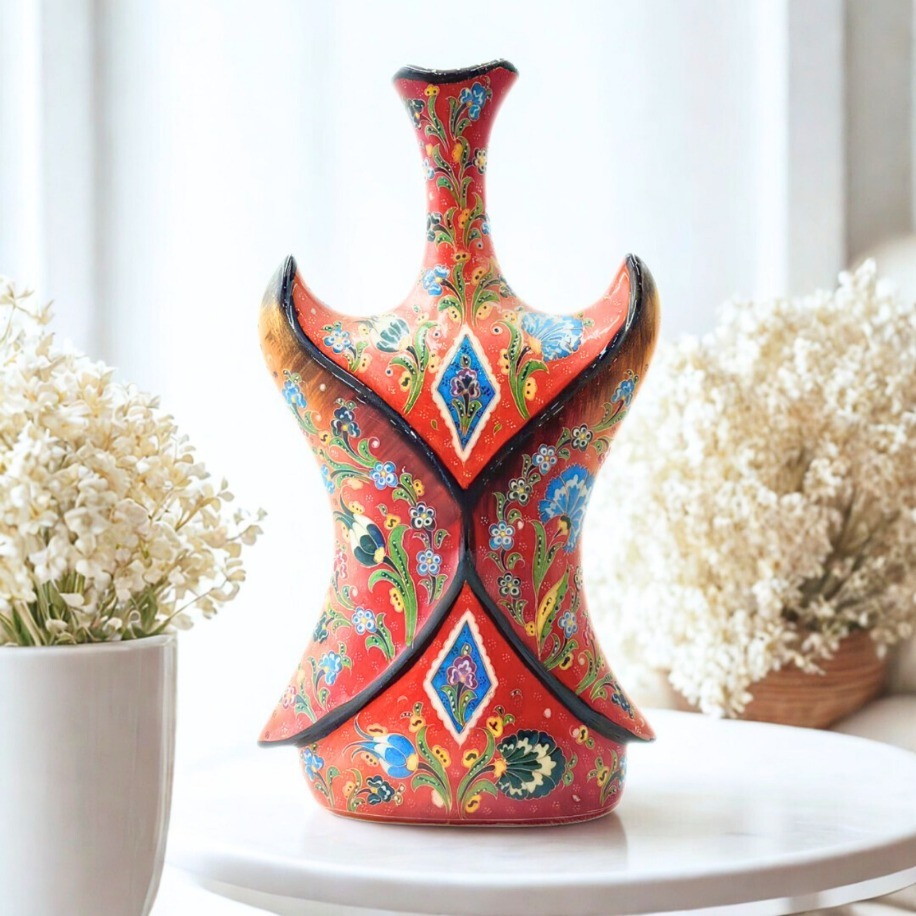 Dekoratif Seramik Kaftan Model Çini Vazo