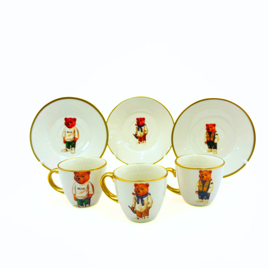 Bear Serisi 6 Kişilik Kahve Fincan Takımı