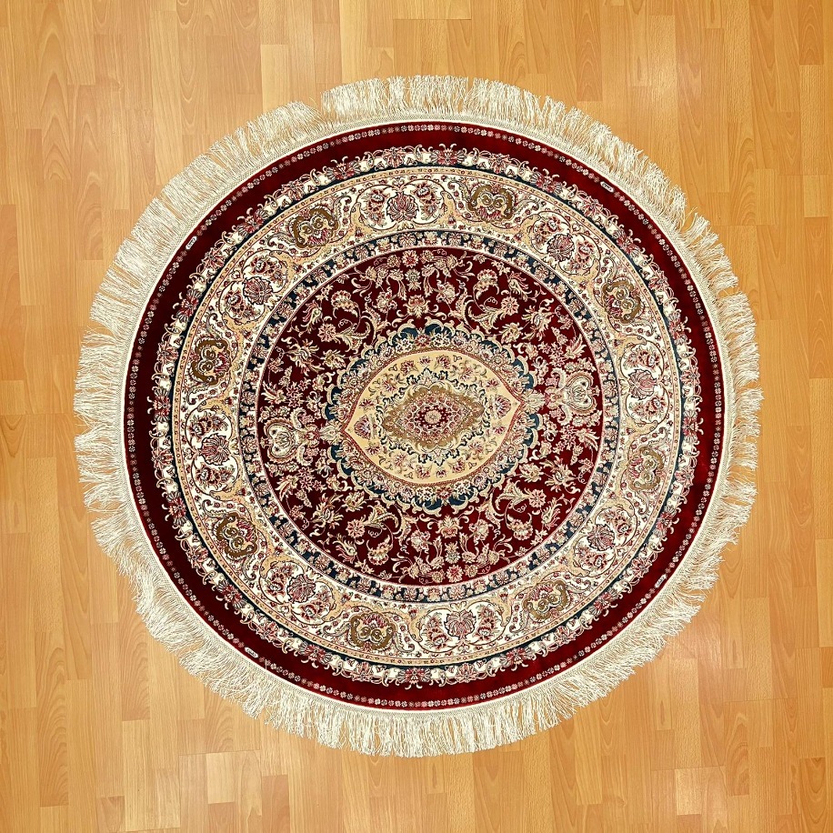 Yuvarlak Madalyon Desenli 150 x 150 CM İpek Halı