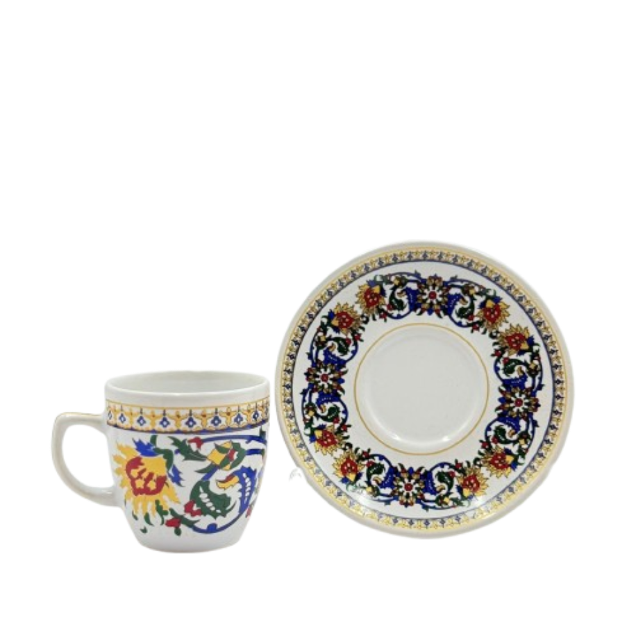 Geleneksel Motifli 2 Kişilik Kahve Fincan Takımı