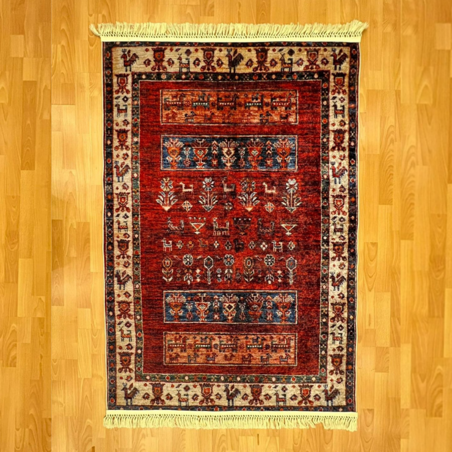 Otantik Hayvan Figürlü 120 X 180 Dijital Baskı Halı 