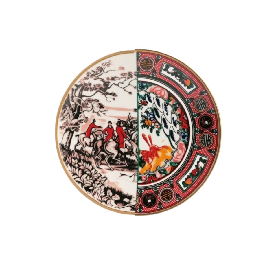 İki Desenli Martin 6'lı Servis Tabağı