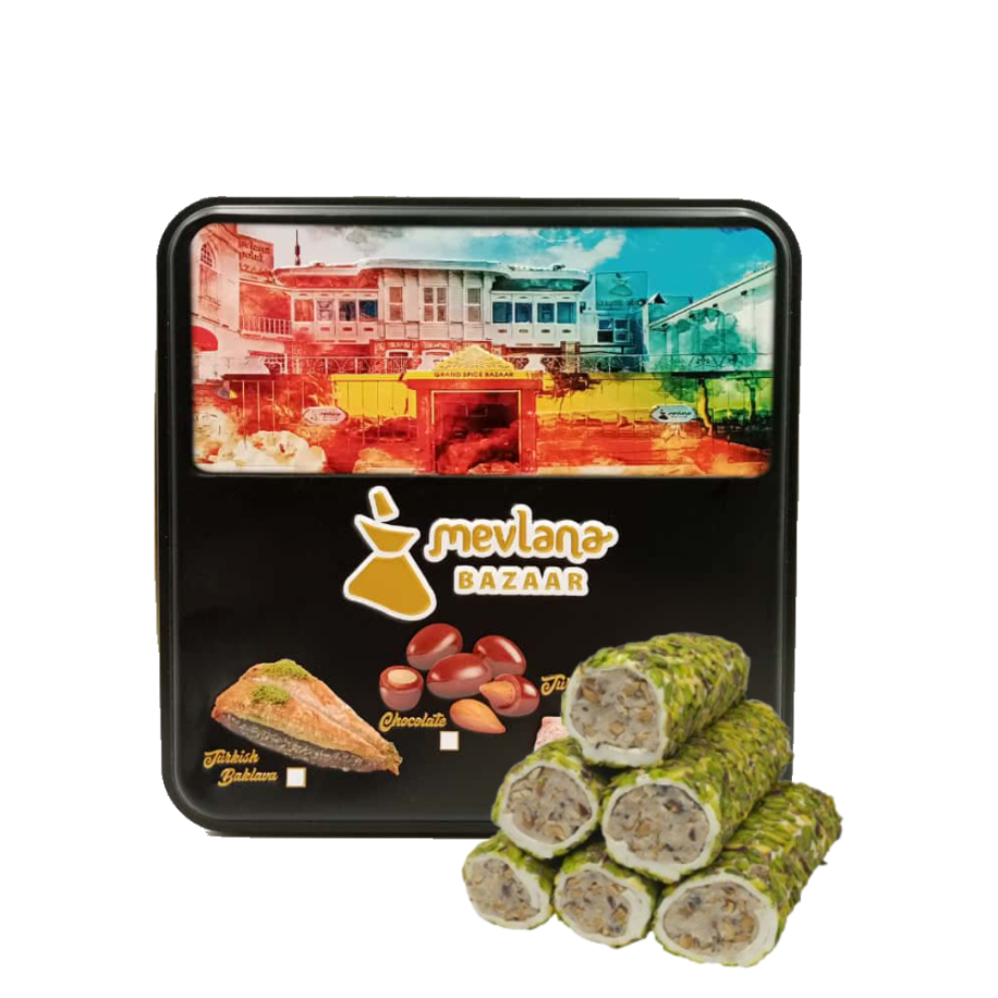 File Fıstık Sütlü Bademli Sarma Lokum 1000 GR 