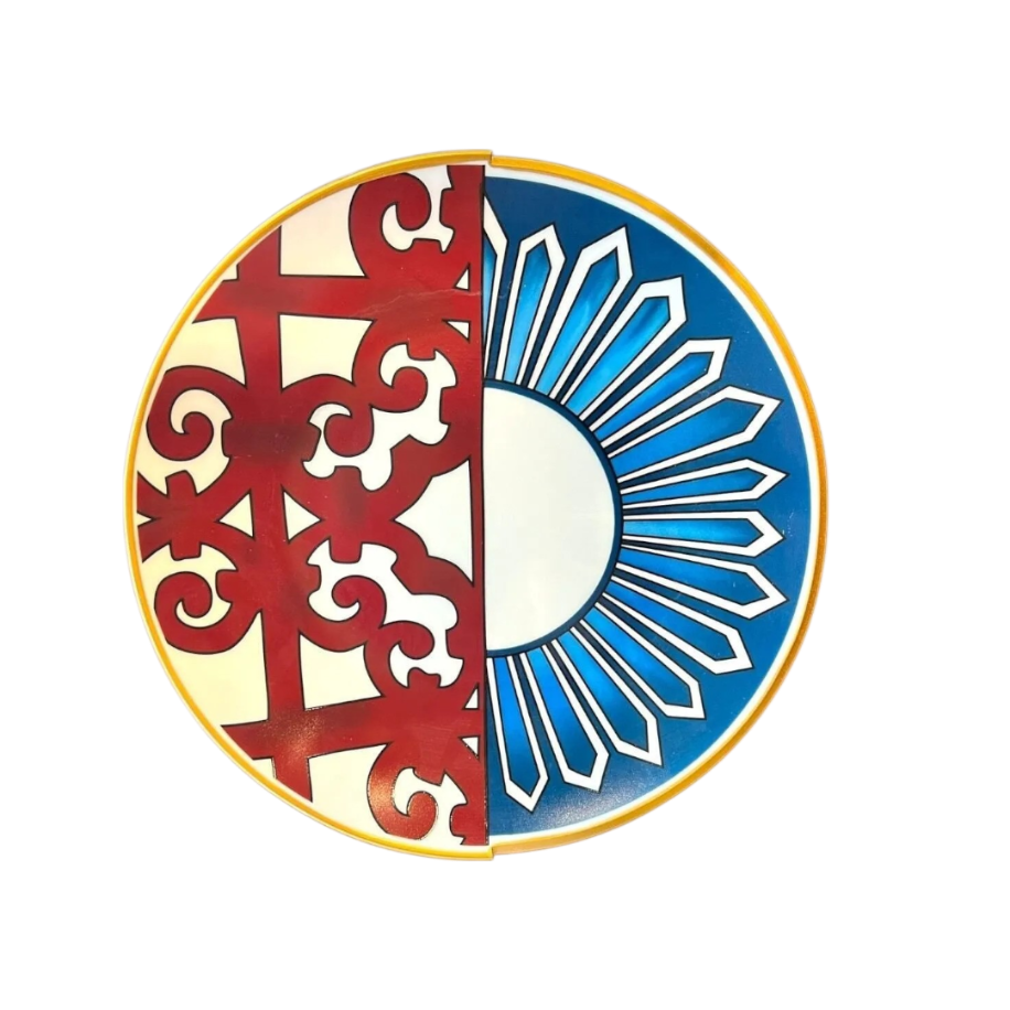 İki Desenli Violet 6'lı Pasta Tabağı