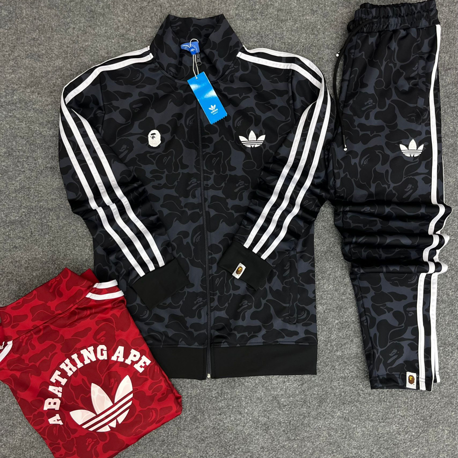 Bape X Adidas Eşofman Takım Siyah | Mod Wear