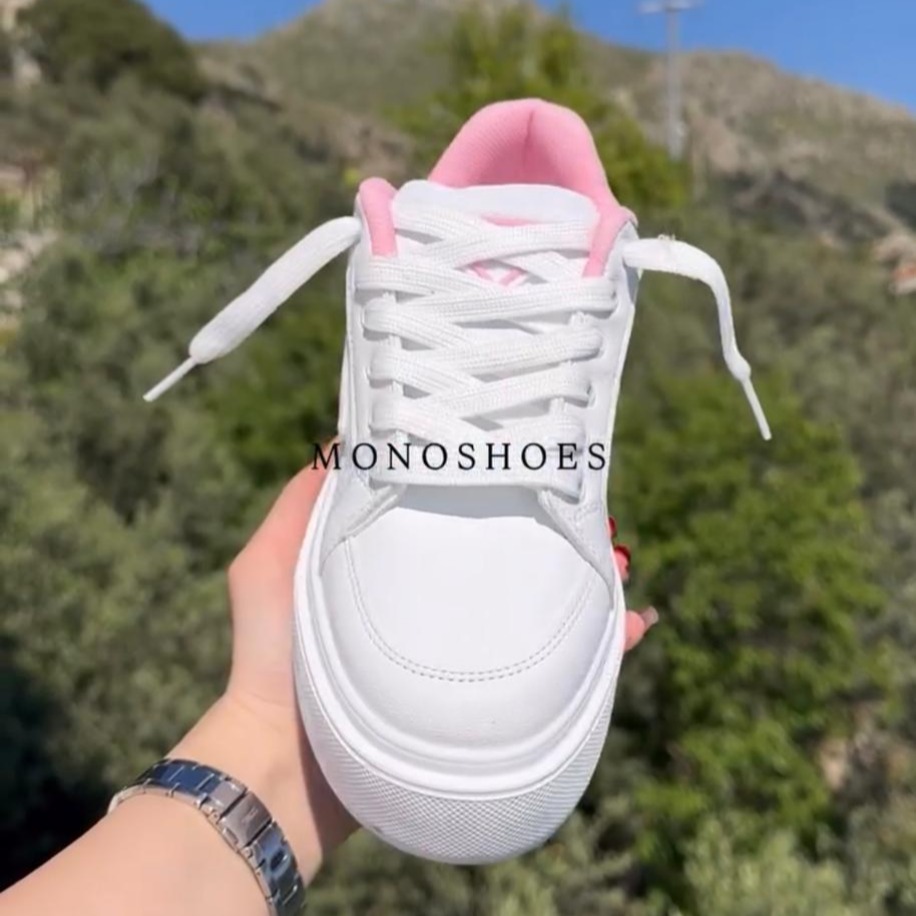 Prada Ayakkabı Pembe - Beyaz | Mono Shoes