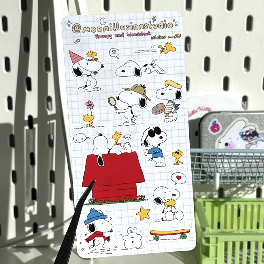 snoopy and woodstock sticker | moonillusion