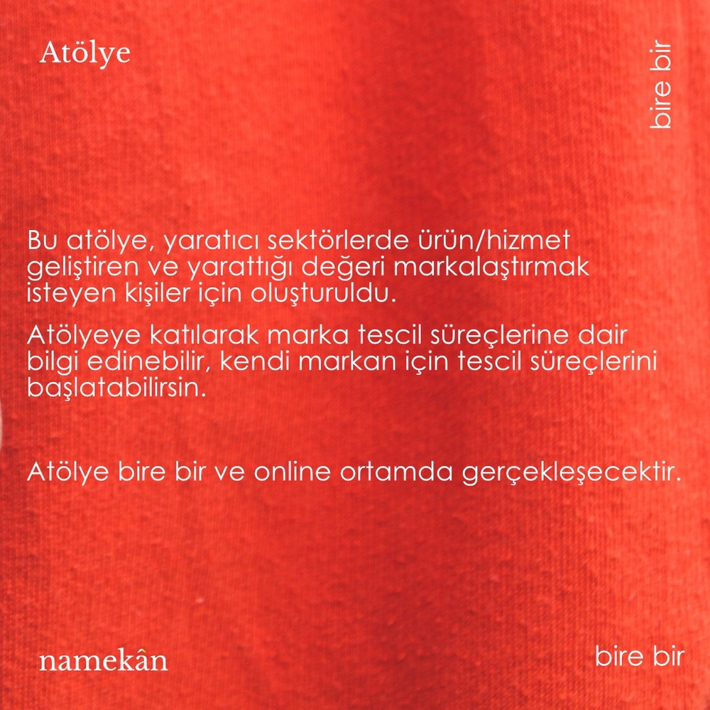 Bire bir atölye: Marka Başvurusu