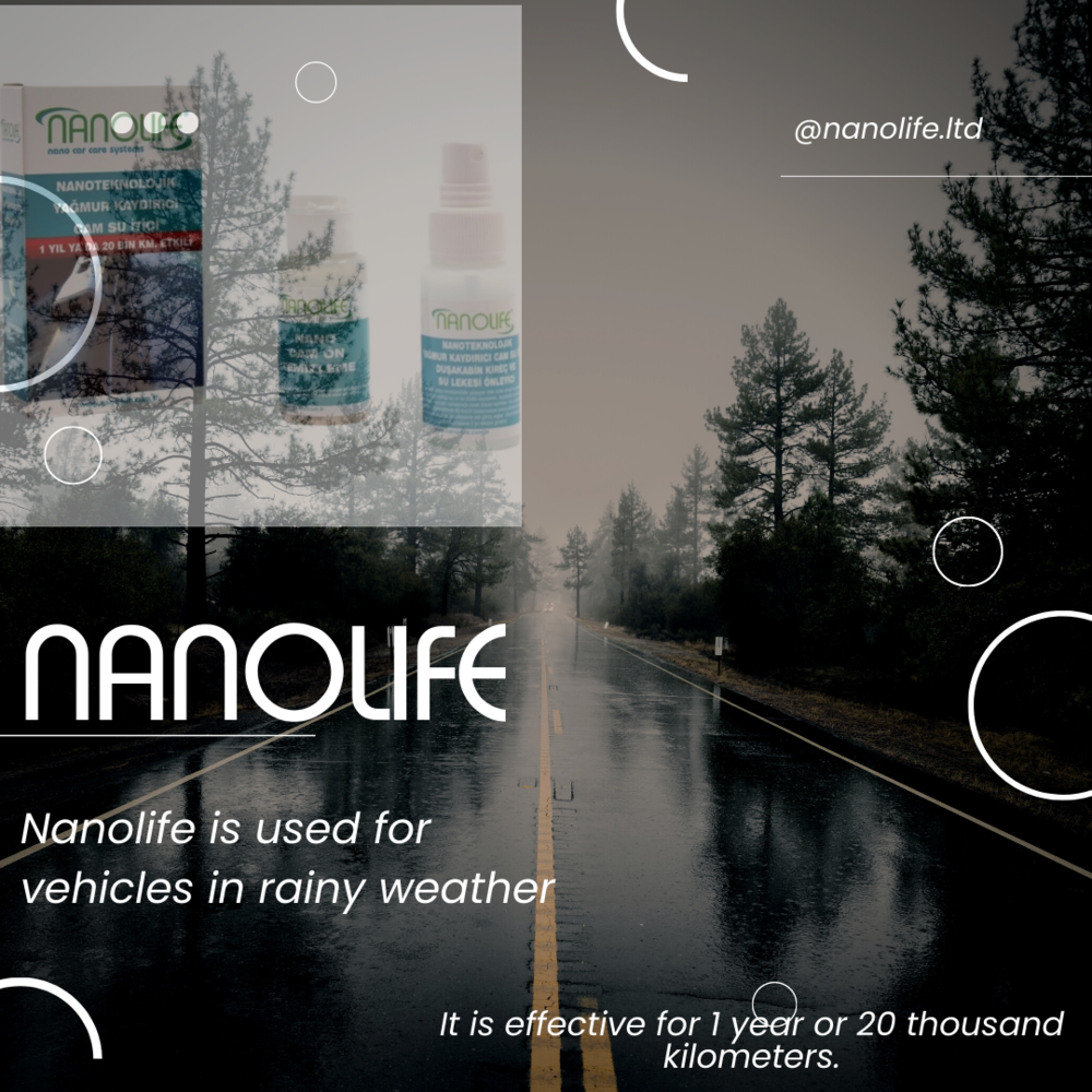 NANOLIFE 1 YIL-20 BİN.KM.ETKİLİ NANO YAĞMUR KAYDIRICI CAM SU İTİCİ
