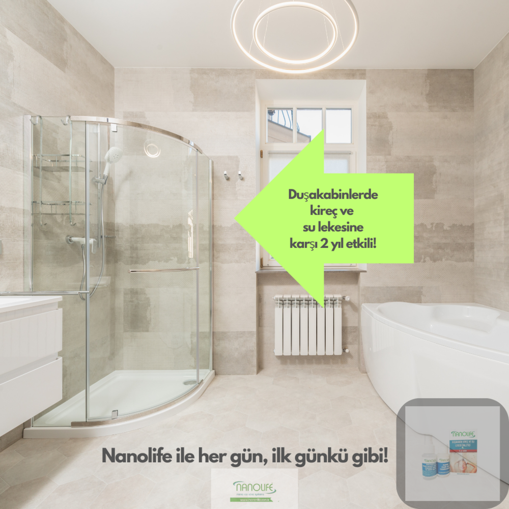 NANOLIFE 2 YIL ETKİLİ DUŞAKABİN SU VE KİREÇ LEKESİ ÖNLEYİCİ