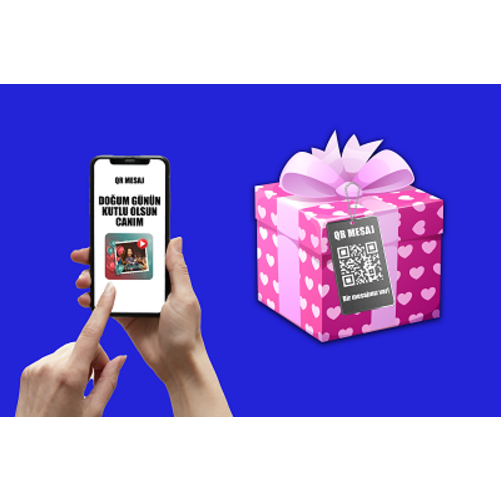 QR Mesaj Hazır Dinamik Karekod (Sticker olarak) sipariş min. 10 adet