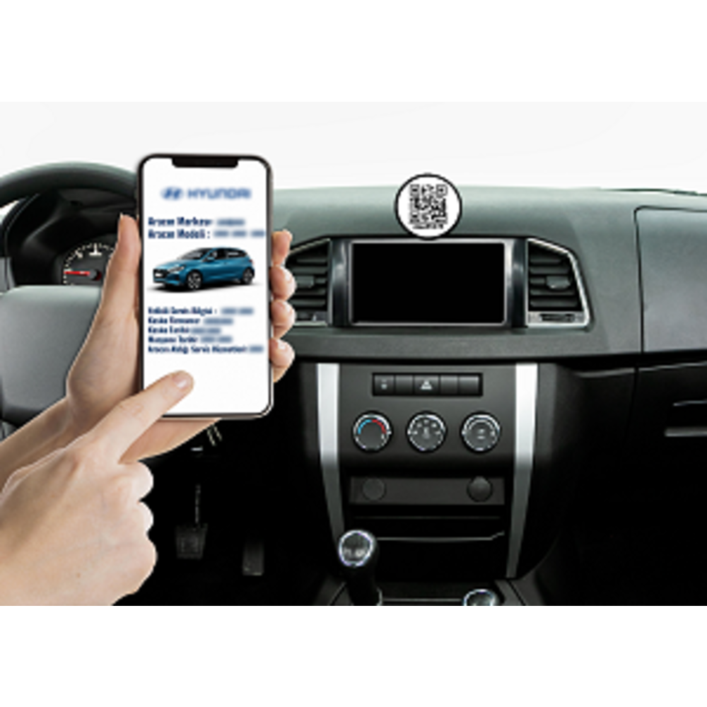 QR Araba Hazır Dinamik Karekod (Sticker olarak) sipariş min. 10 adet