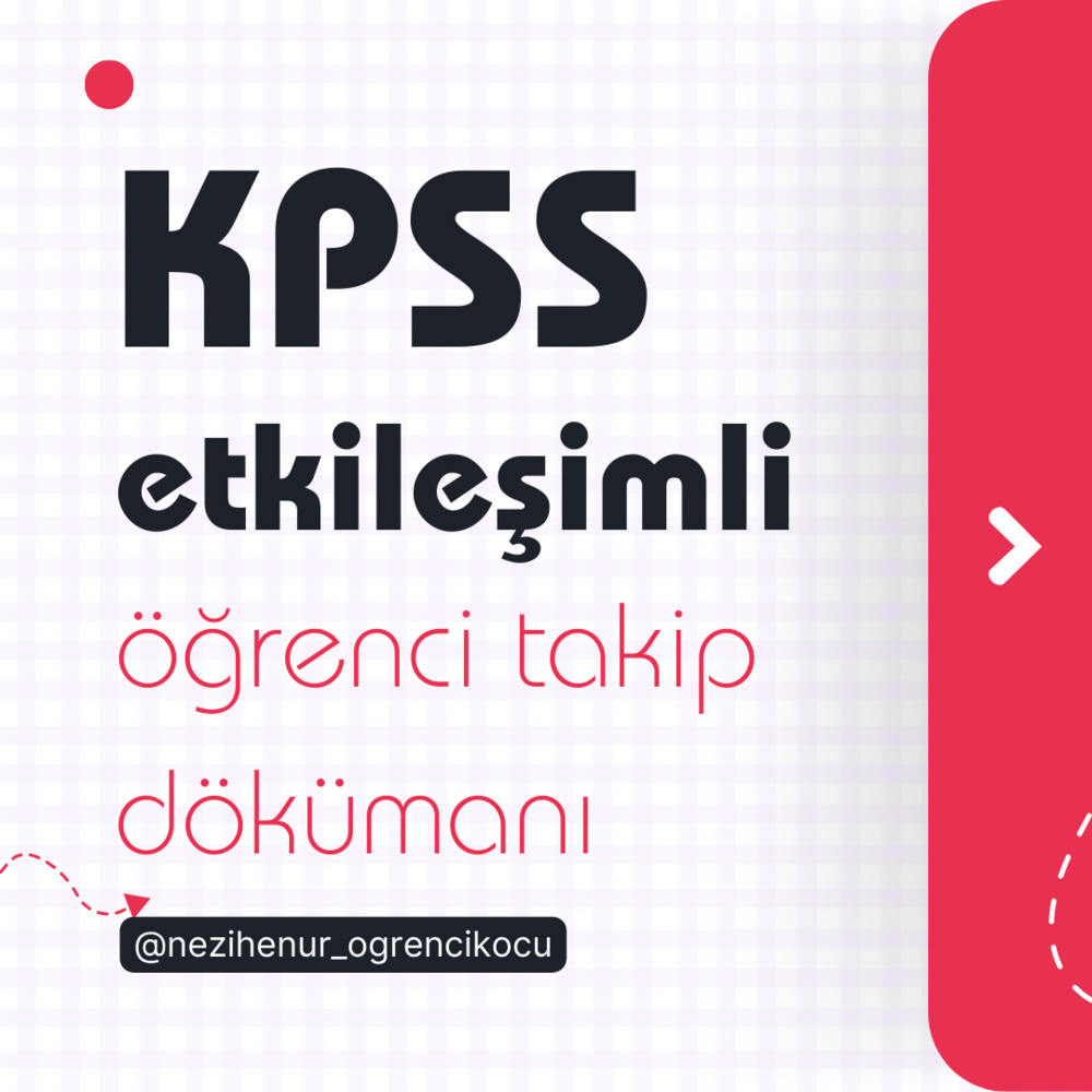 KPSS Etkileşimli Öğrenci Takip Dokümanı