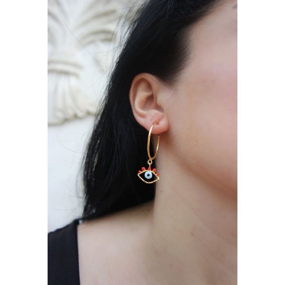 evil eye halka küpe (büyük)