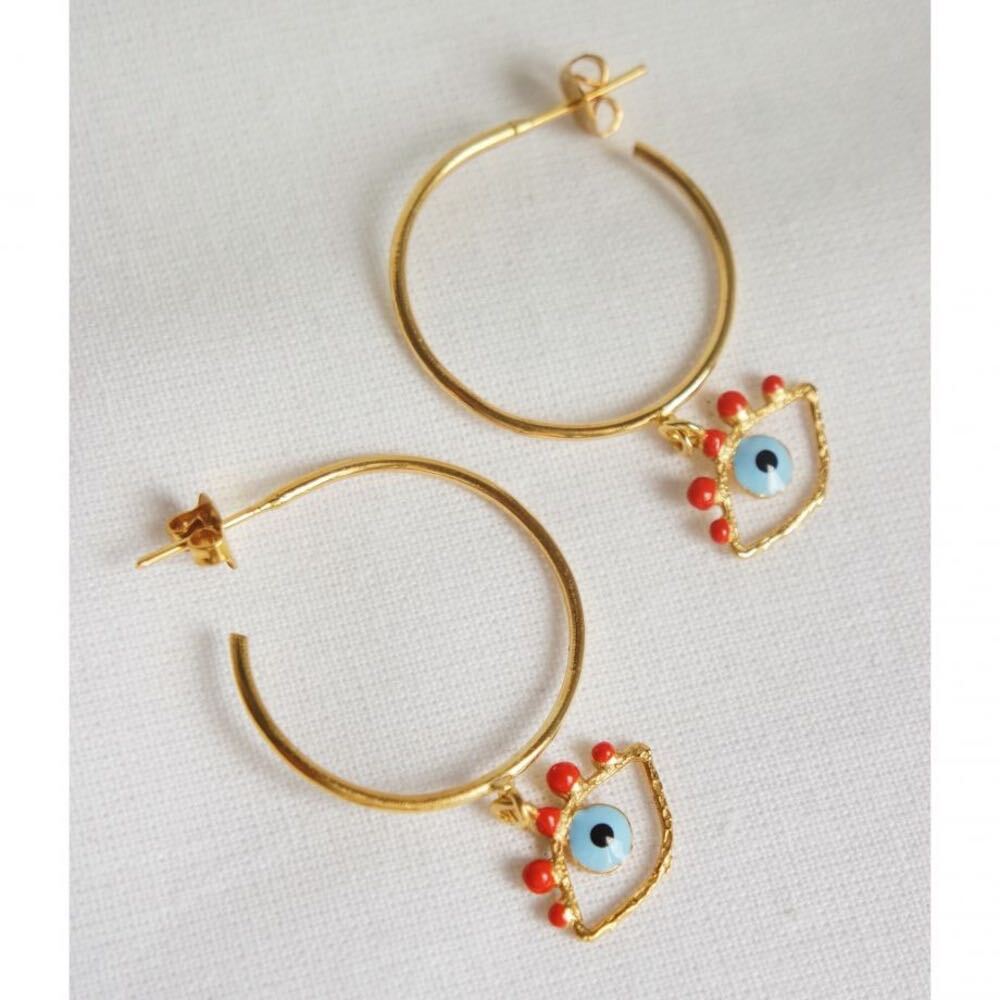 evil eye halka küpe (büyük)