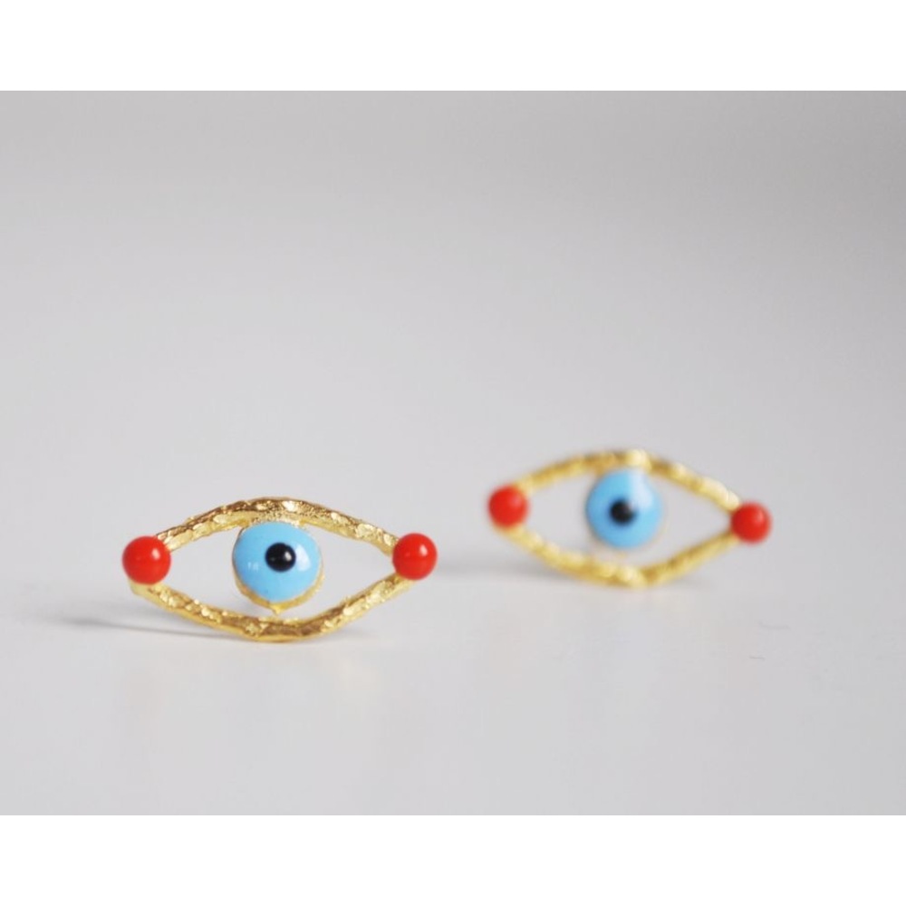 evil eye küçük küpe