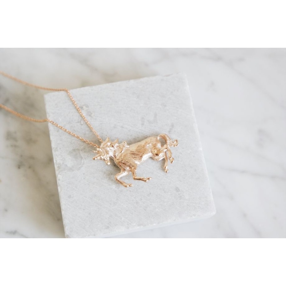 unicorn bronz kolye