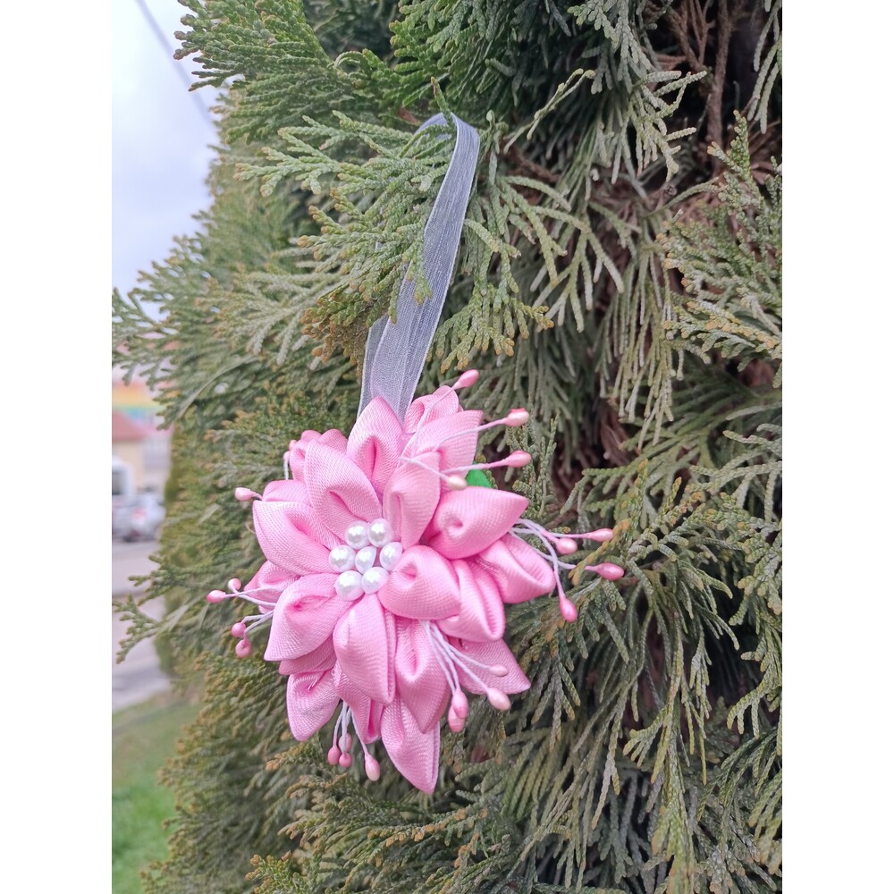 Pembe Krizantem Yılbaşı Ağacı Süsü