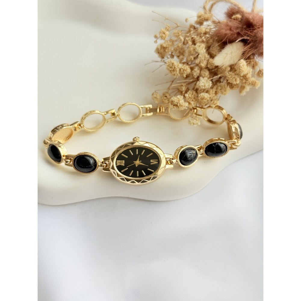 Firuze taşlı çelik saat | Nirvana Accessoryy