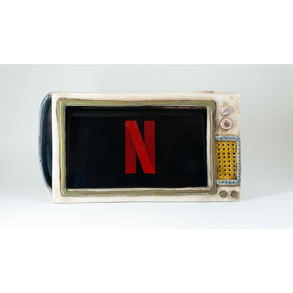 El Yapımı Vintage TV Telefon Standı