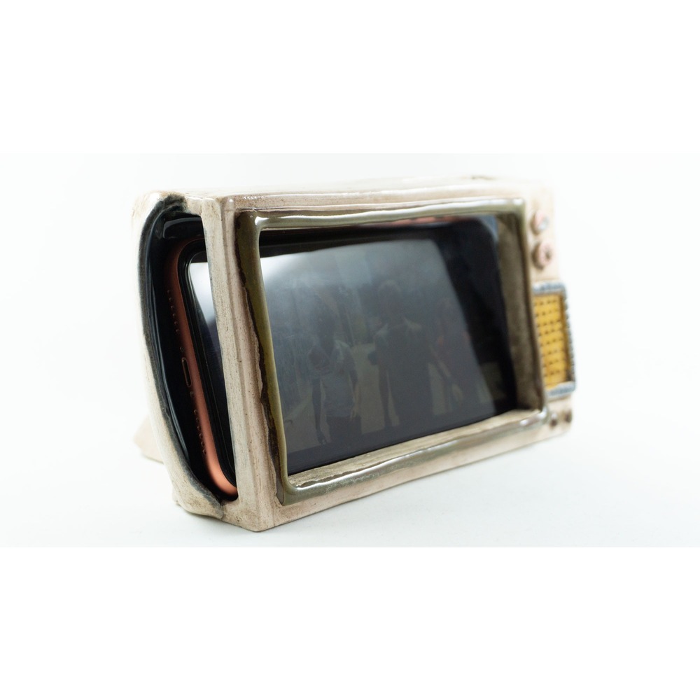 El Yapımı Vintage TV Telefon Standı