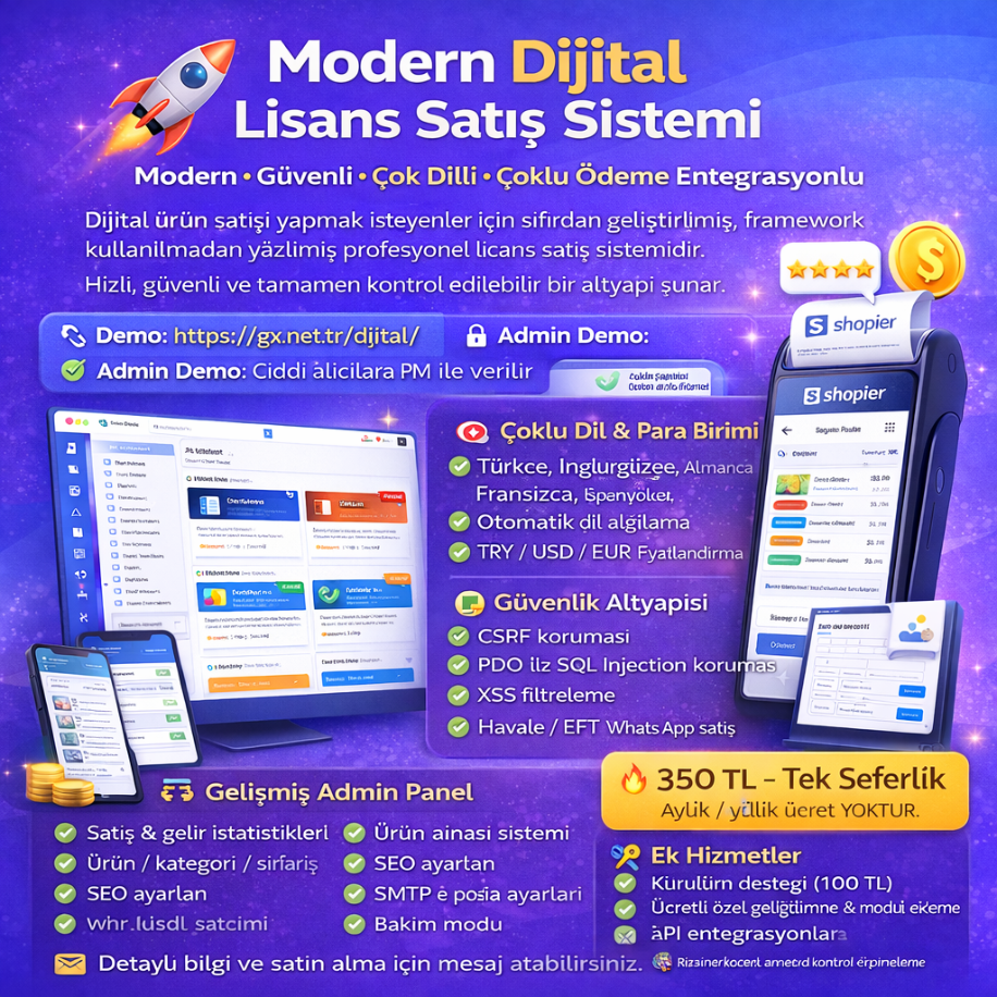 Modern Dijital Lisans Satış Sistemi