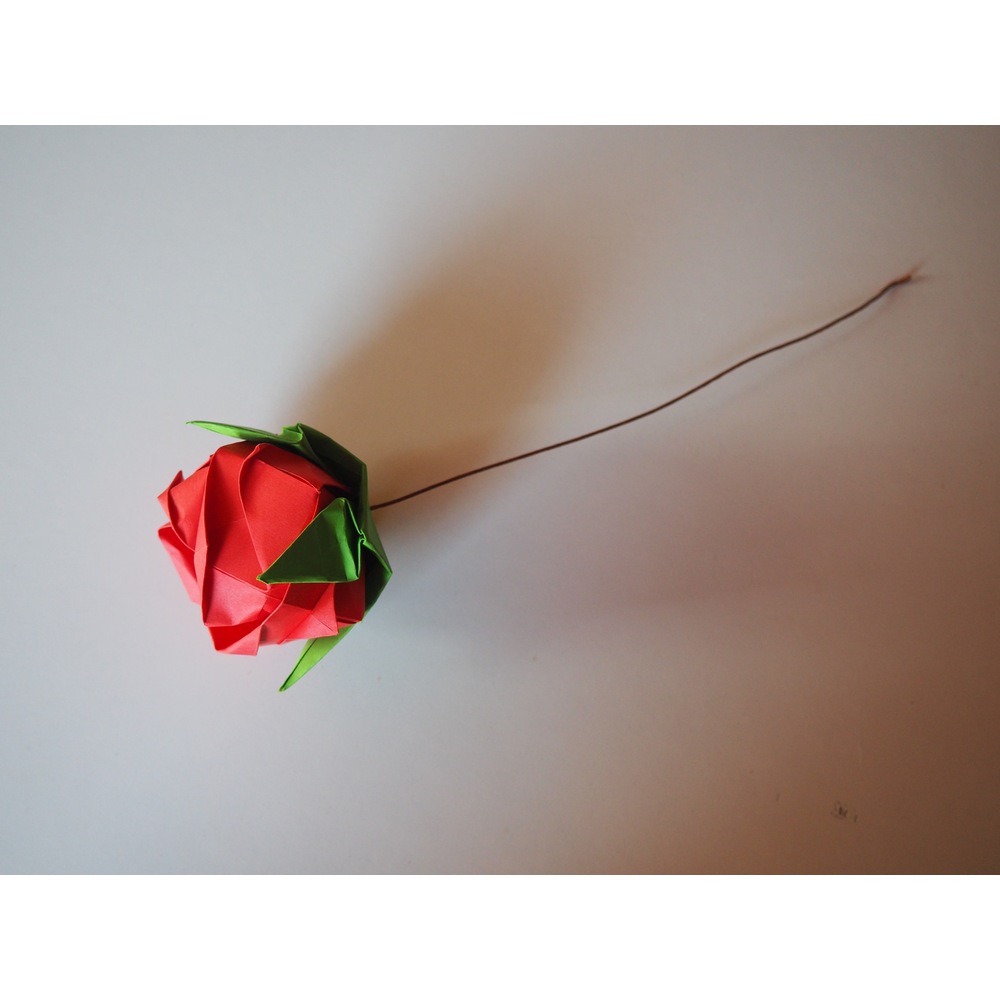 Origami Gül (Taç Yapraklı, Tek Boy)