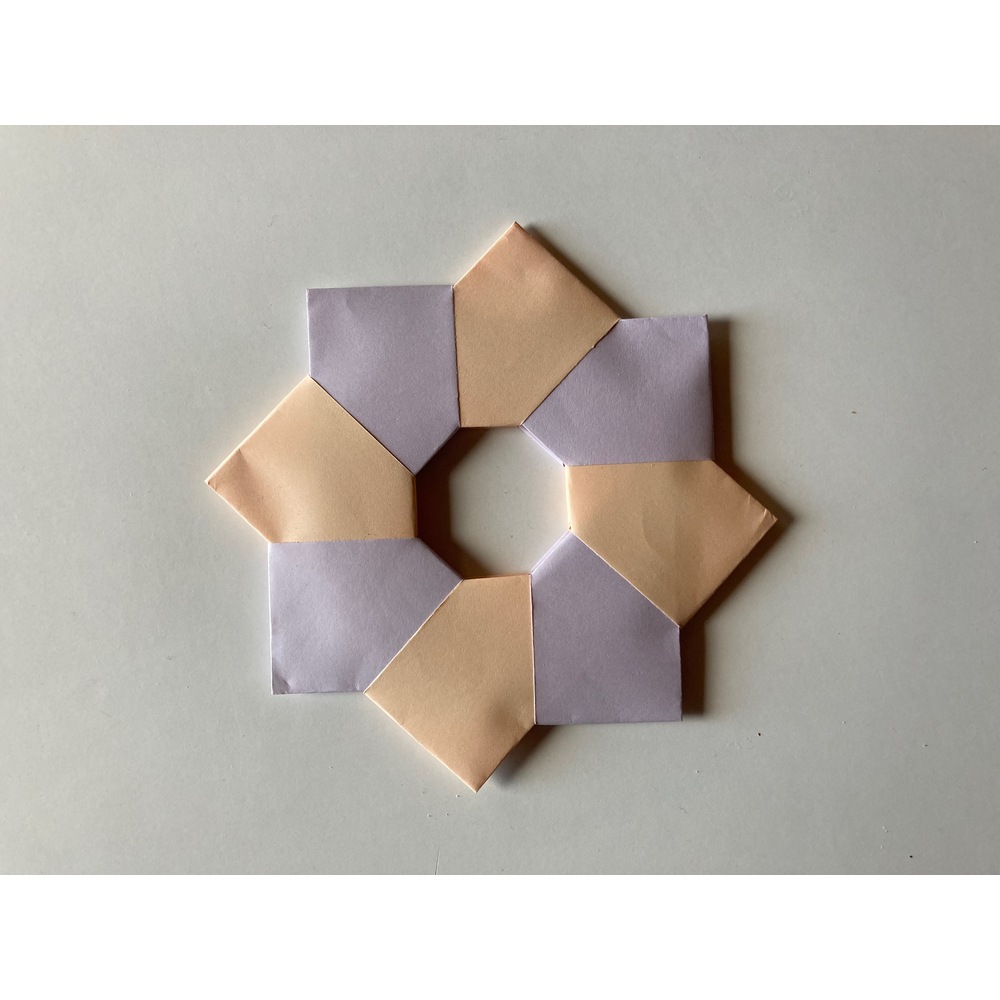 Modüler Origami Çelenk ve Duvar Süsü (10 cm)
