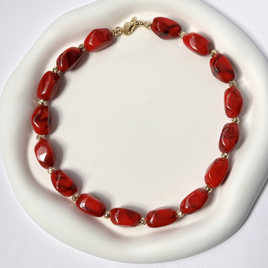Icy | Coral | Taş Görünümlü Kolye