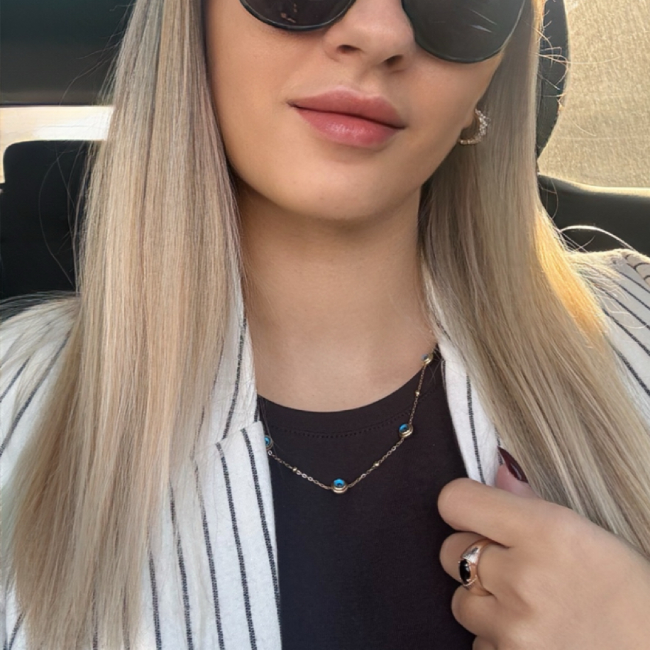 Gold Nazar Boncuklu Kolye