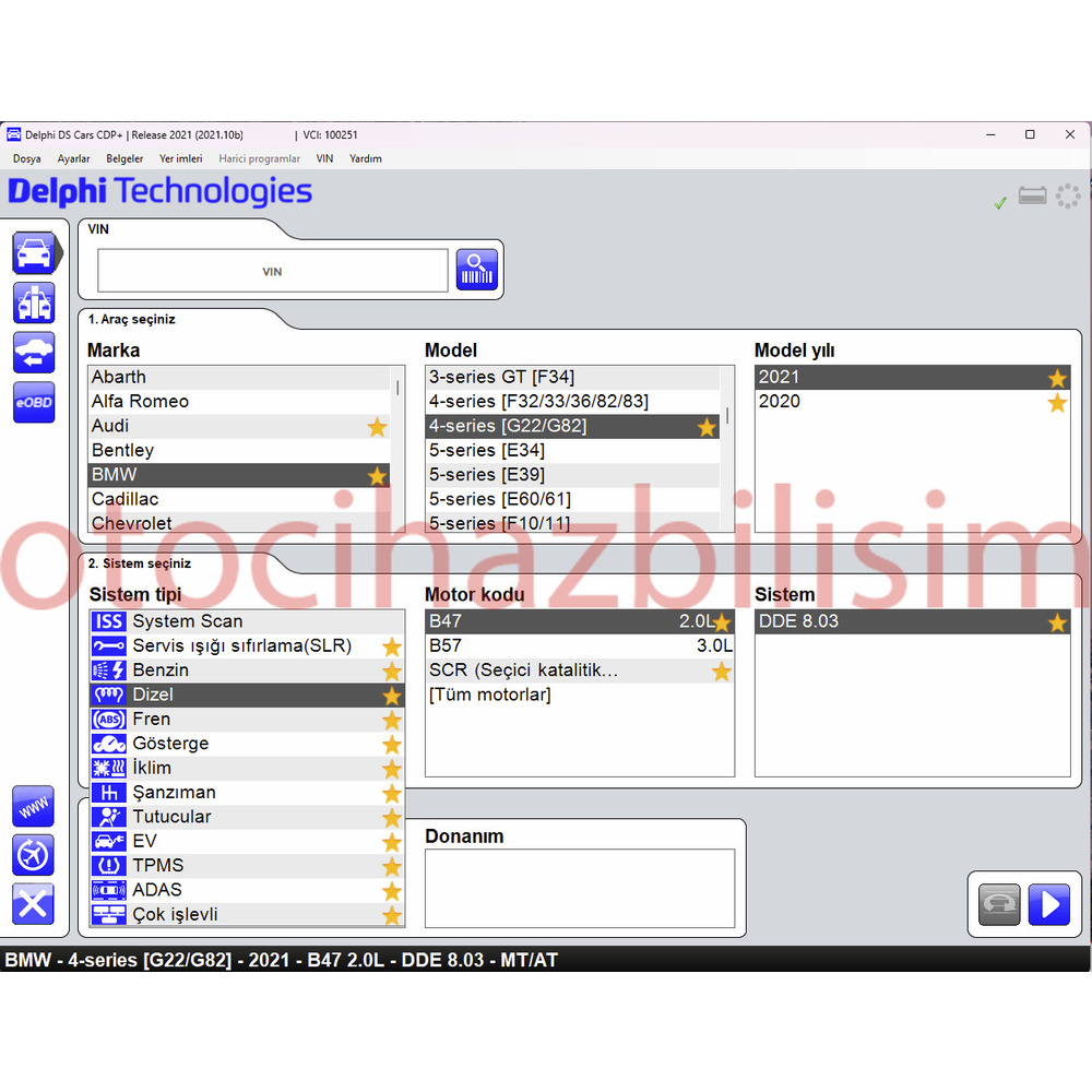 DELPHI (2021.10B - SÜRÜM) - 2025 GÜNCELLEMESİ | OTO CİHAZ BİLİŞİM