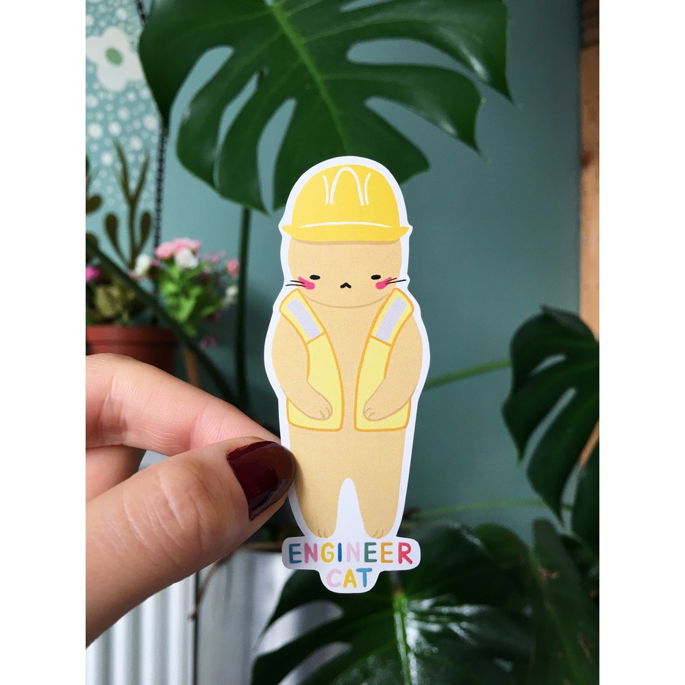 Engineer Cat Sticker