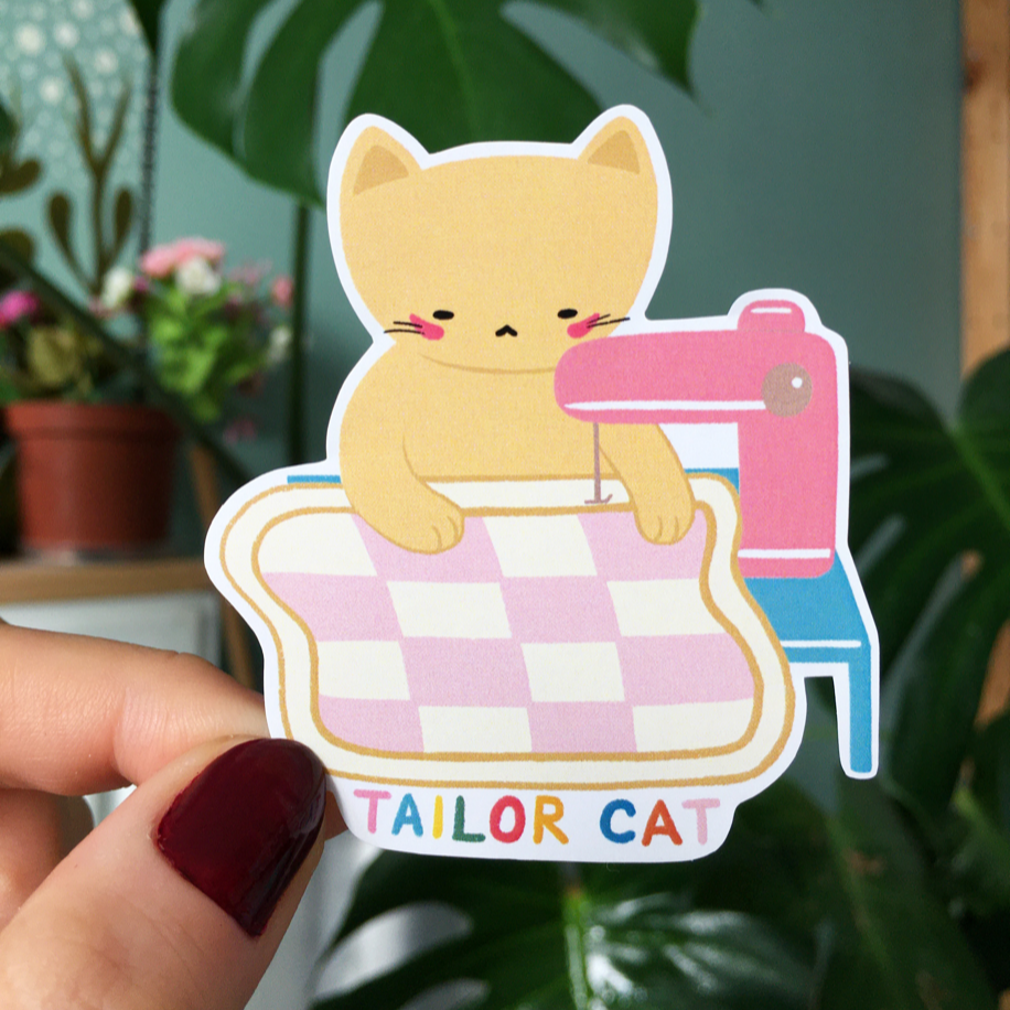 Tailor Cat Sticker