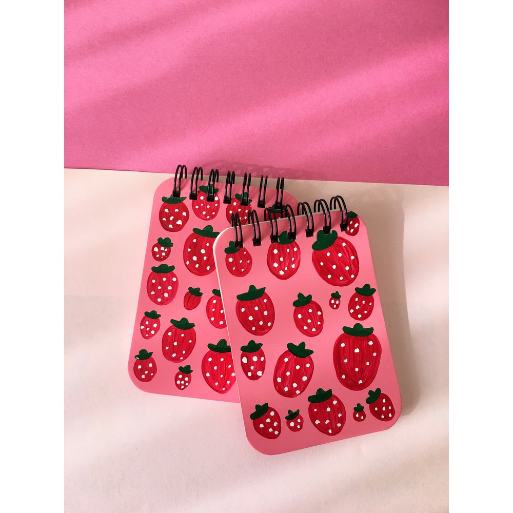 Hand-Painted Strawberries Defter