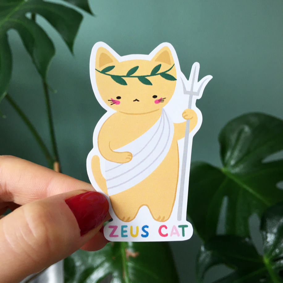 Zeus Cat Sticker