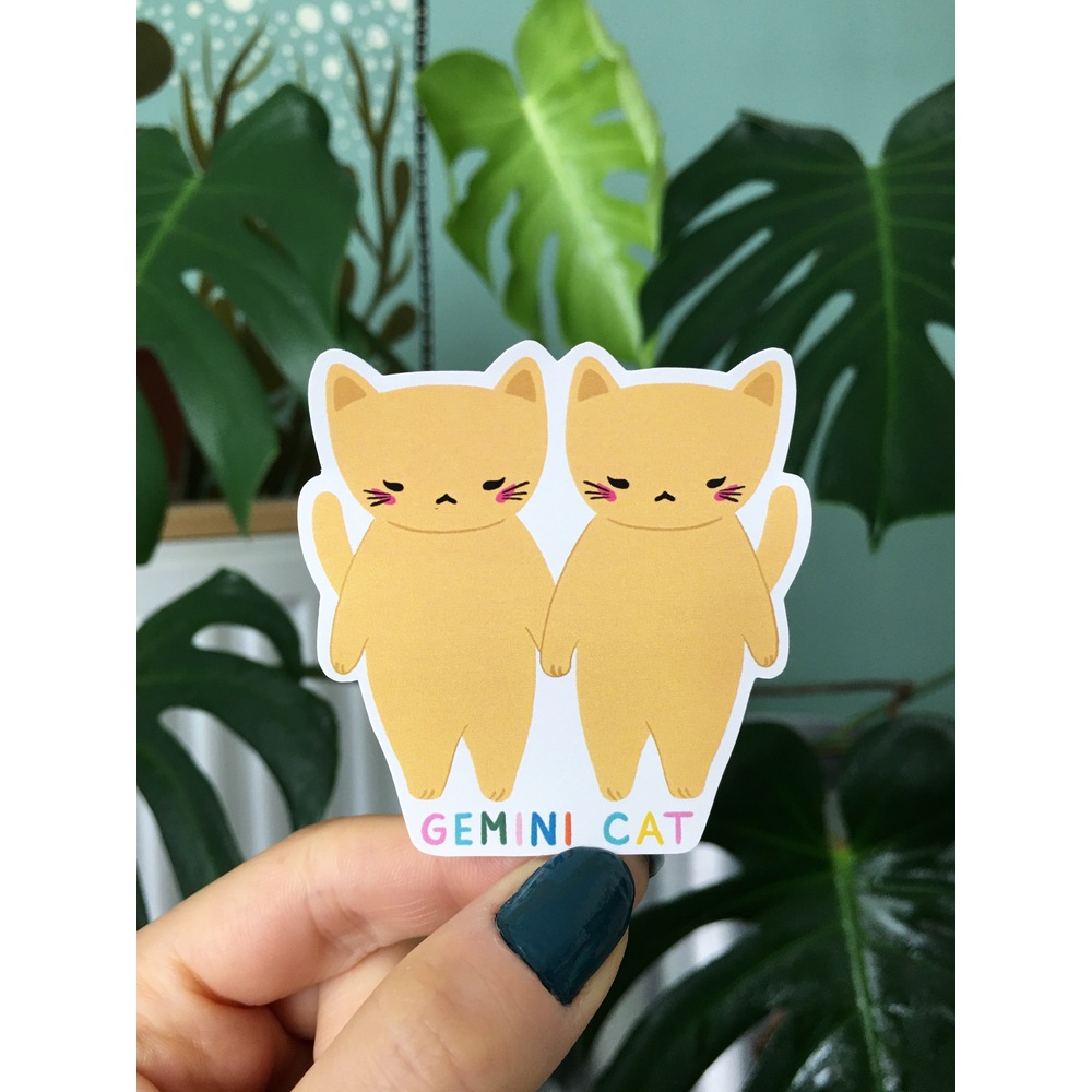 İkizler Burcu Kedi Sticker