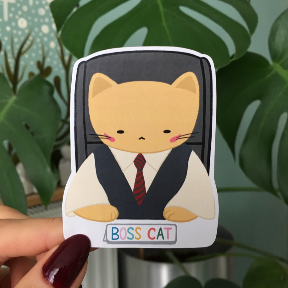 Boss Cat Sticker | palaspandiras