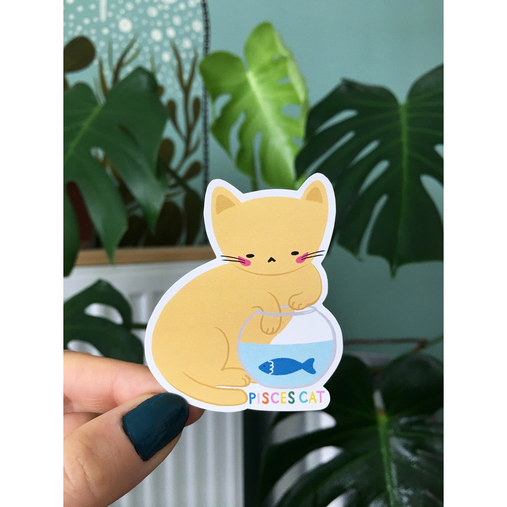 Balık Burcu Kedi Sticker
