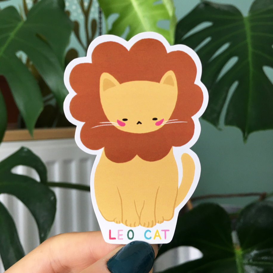 Aslan Burcu Kedi Sticker