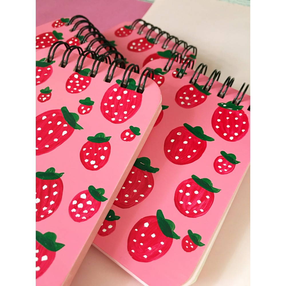 Hand-Painted Strawberries Defter
