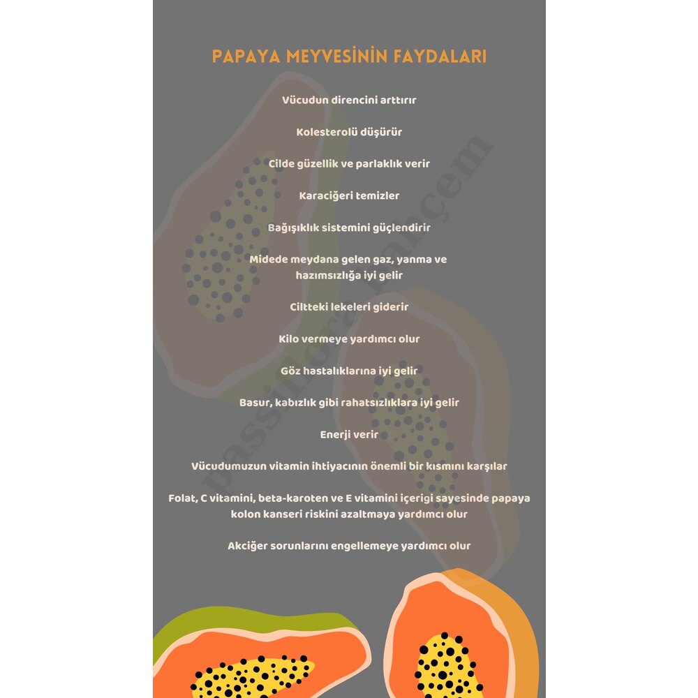 3 ADET PAPAYA MEYVESİ