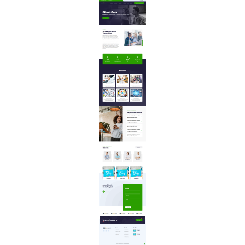 Tüm Sektöre Uyumlu Kurumsal Web Sİtesi Paketi