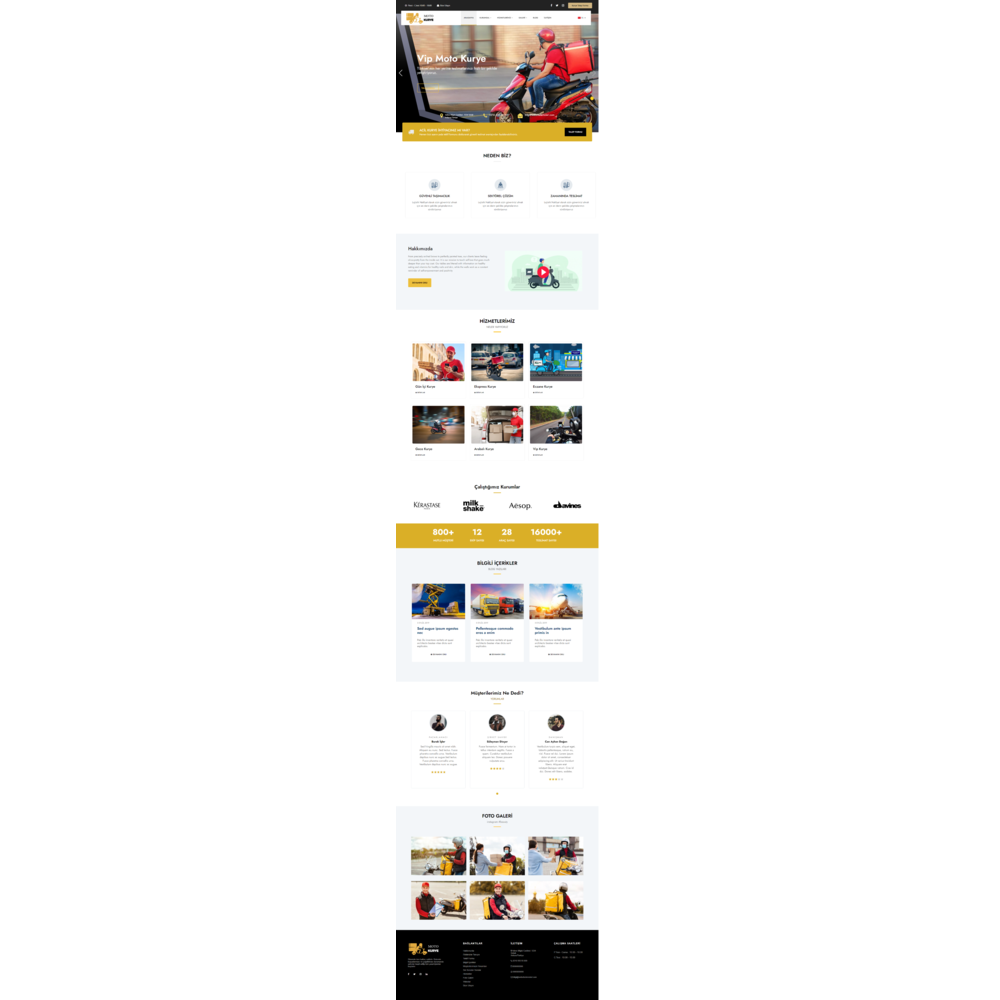 Lojistik - Kurye - Nakliyat Web Site Tasarım Paketi - Sınırsız Dil Paketi