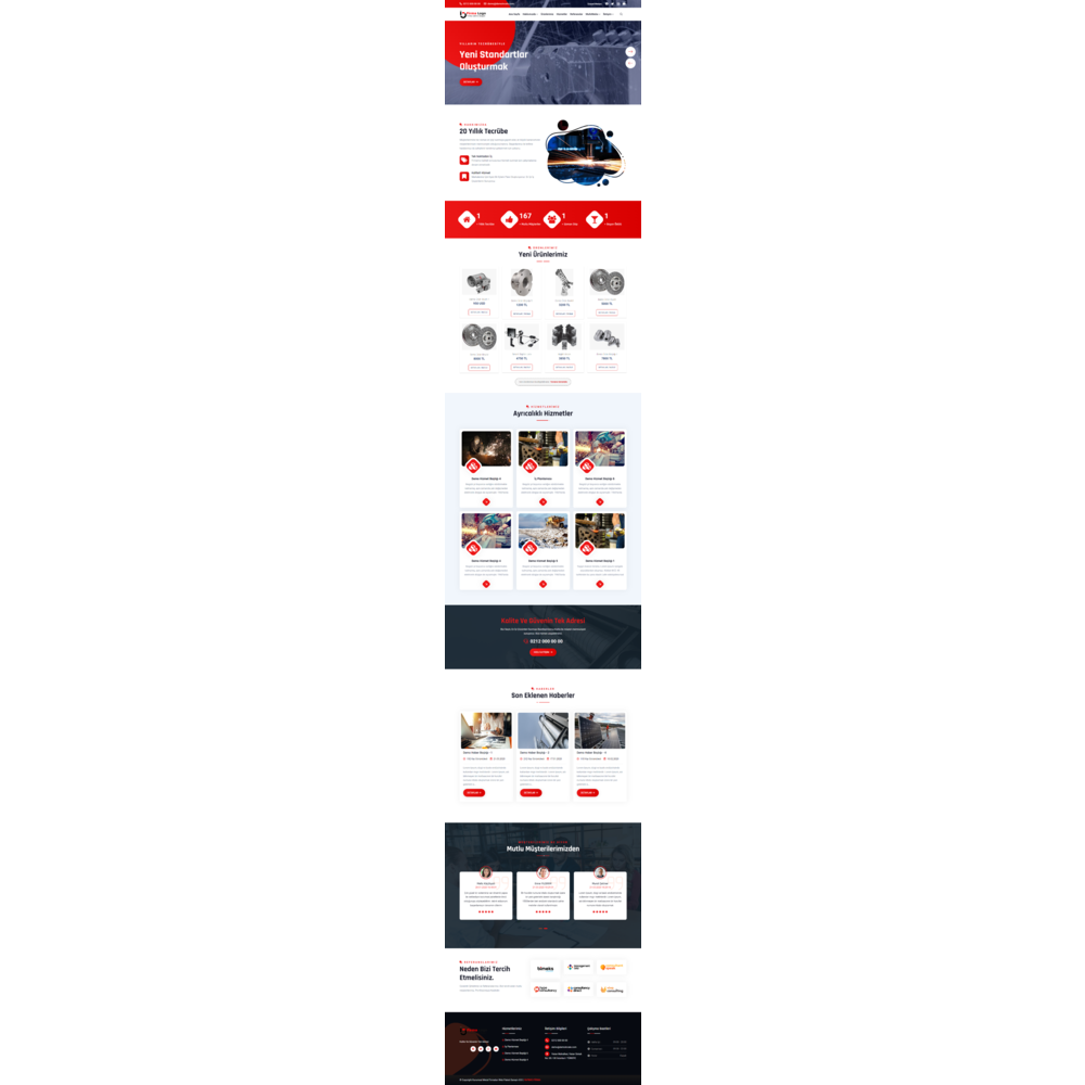Metal ve Sanayi Web Paketi Çoklu Dil Özellikli